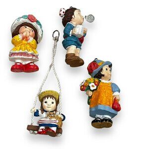 FOUR Hallmark Christmas ornaments Vintage 90s Kids